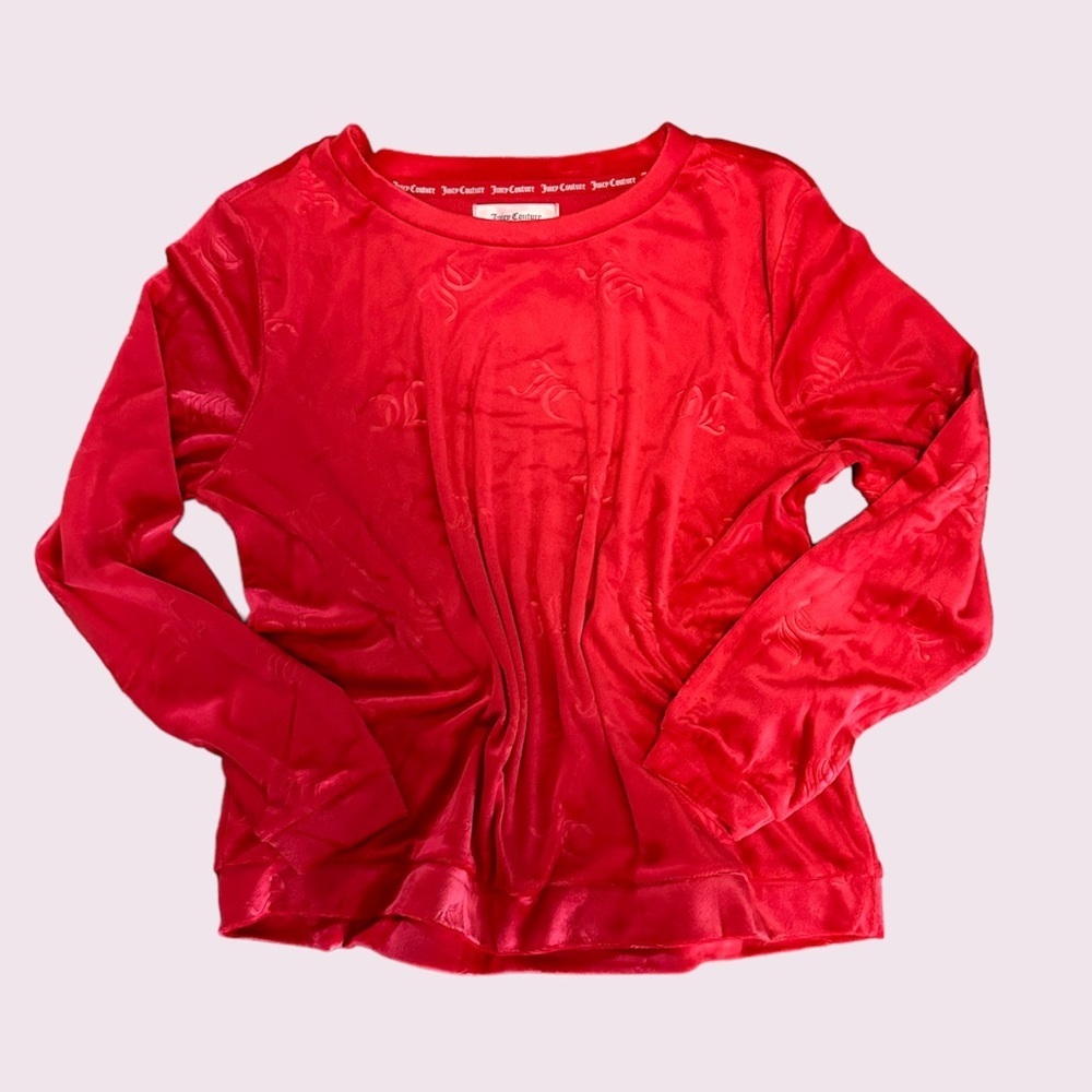 Juicy Couture Red Embossed Velvet Pajama Set - Picture 4 of 8